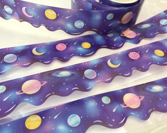 Outer space planets Clear tape 3M x 3cm Fancy Planet themed SOLAR System sticker tape universe diary planner scrapbook deco gift