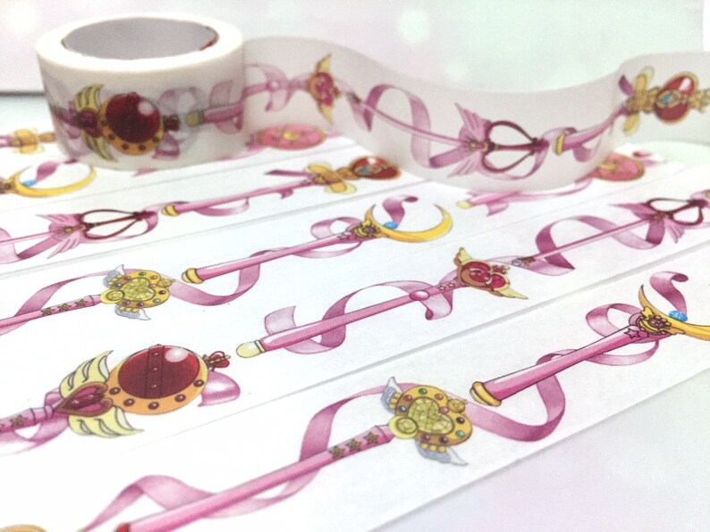 Magical Girl Wand Washi Tape Anime Girl Wand Sailor Moon Stick Etsy