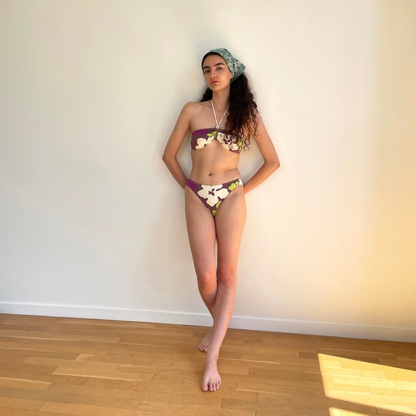 2000s Morgan Flower Print Bikini Swimsuit