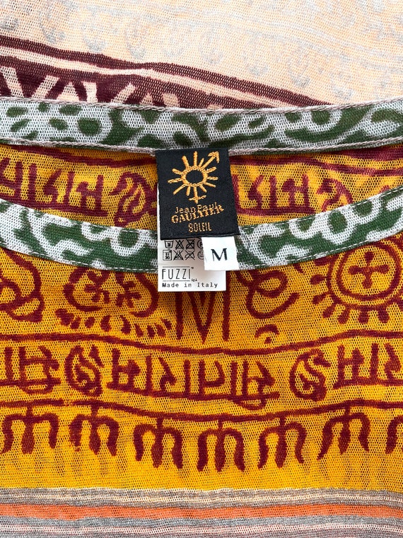 90s Vintage Jean Paul Gaultier Sanskrit Print Mesh Long - Etsy Canada