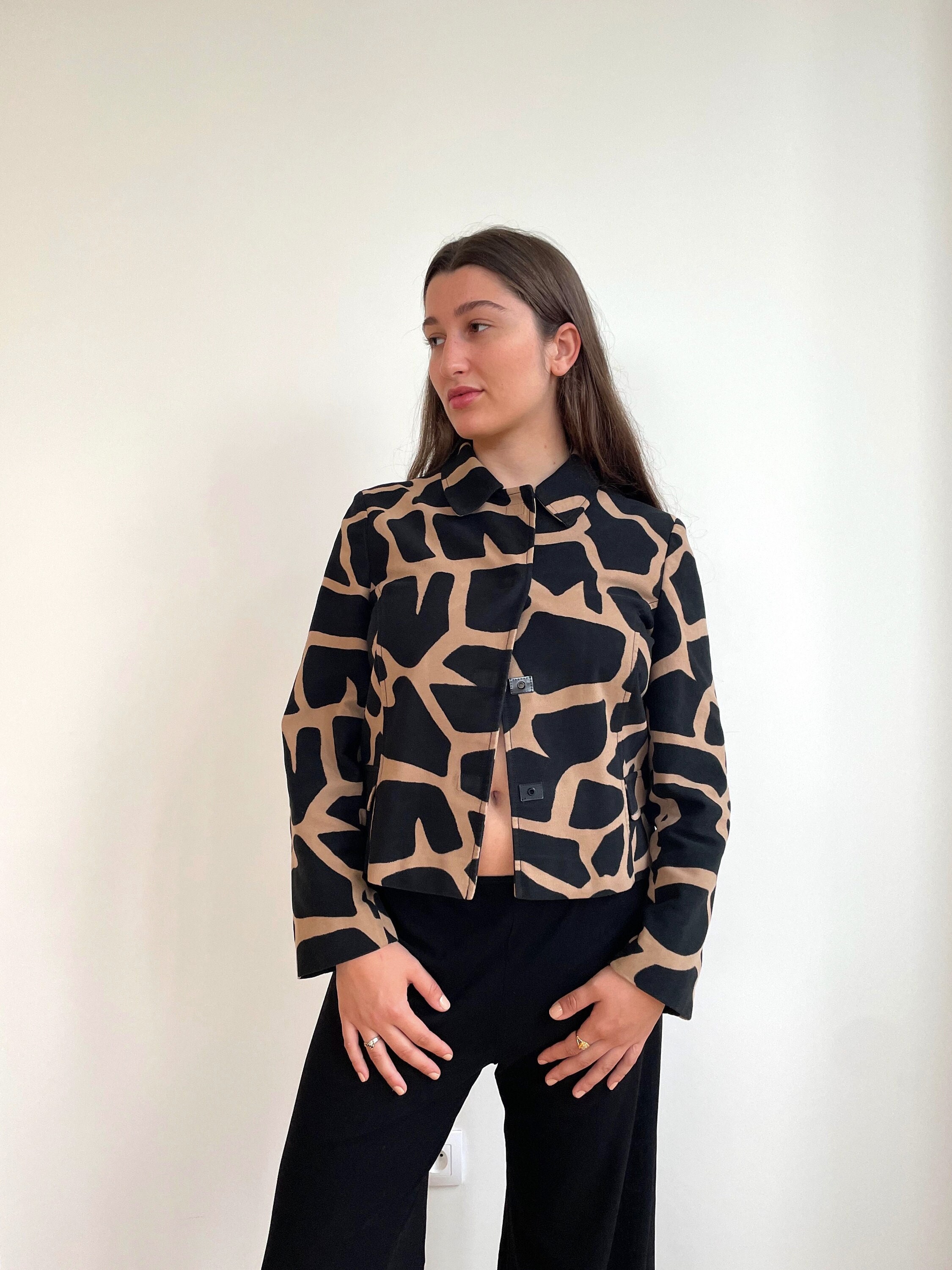 Giraffe print jacket sale