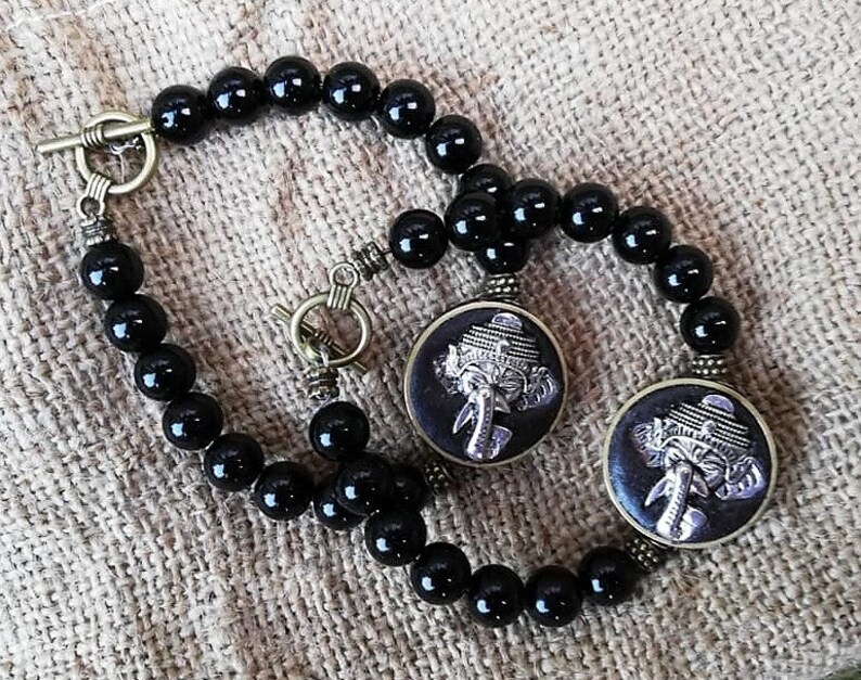 Super gave hand gemaakte armband met Ganesha kraal voor man en vrouw.