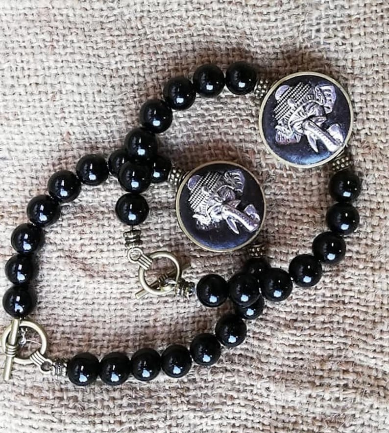 Super gave hand gemaakte armband met Ganesha kraal voor man en vrouw.