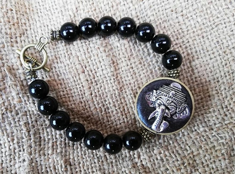 Super gave hand gemaakte armband met Ganesha kraal voor man en vrouw.