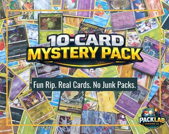 Pokémon Mystery Card Pack | 5–10 Sammelkarten | Chance auf Rare, Holo, V Cards | Fun Surprise Packs für Kinder & Sammler