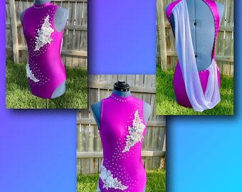 Purple open back costume