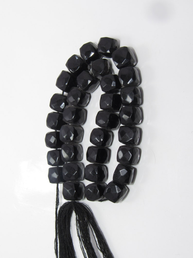 Black Onyx Box Shape Faceted Briolettes Size Approx 7MM Lenght Approx 9/'/'Inch New Arrival Wholesale price