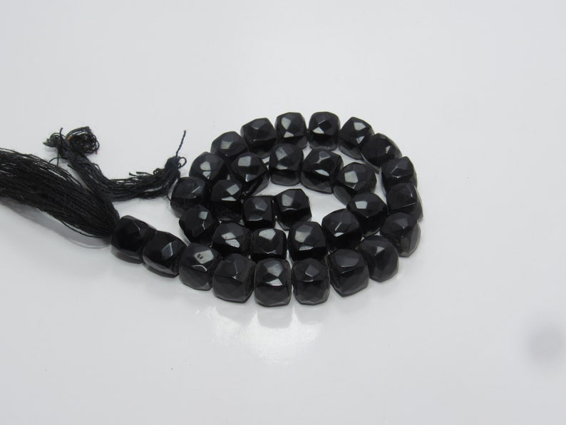 Black Onyx Box Shape Faceted Briolettes Size Approx 7MM Lenght Approx 9/'/'Inch New Arrival Wholesale price