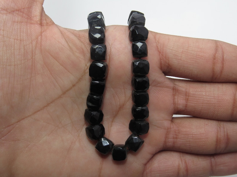 Black Onyx Box Shape Faceted Briolettes Size Approx 7MM Lenght Approx 9/'/'Inch New Arrival Wholesale price
