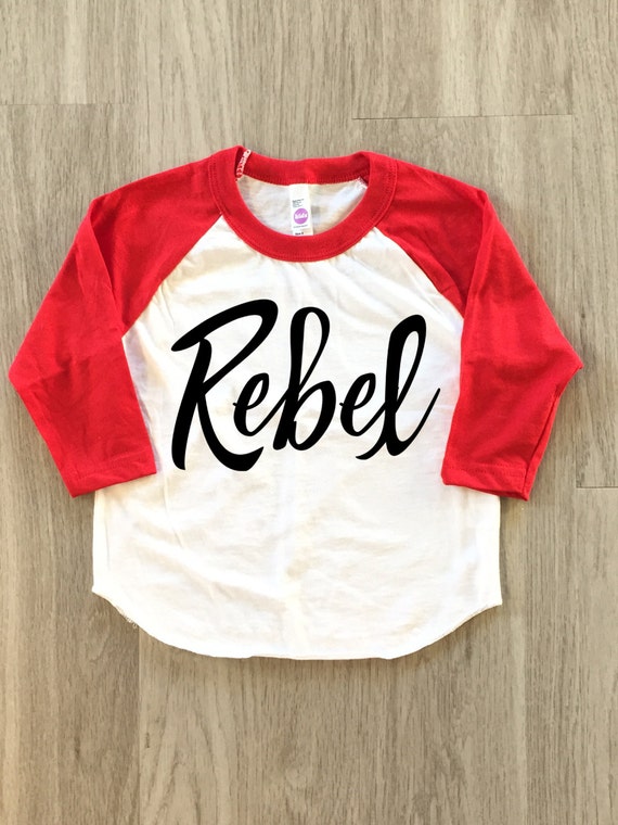 Rebel Raglan tshirt baby boy or girl clothes toddler shirt Etsy
