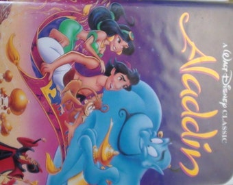 Disney's Aladdin VHS Video Tape, Walt Disney's Black Diamond Classic's, classic movies on VHS, Disney, Collectible, children movies, kids