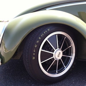 PHOTOGRAPH of VOLKSWAGEN BEETLE front tire, vw bug, Volkswagen, vw photography, Firestone tires, show car, cars, custom car photos, unique