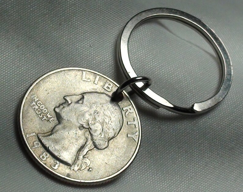 Eagle Back Quarter KEYCHAIN You Pick YEAR of QUARTER Good Etsy