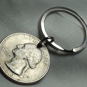 Quarter KEYCHAIN eagle quarter, good luck charm, keychain, lucky coin, united states coins, Father&#39;s Day Gift, key ring, gifts for men, cool