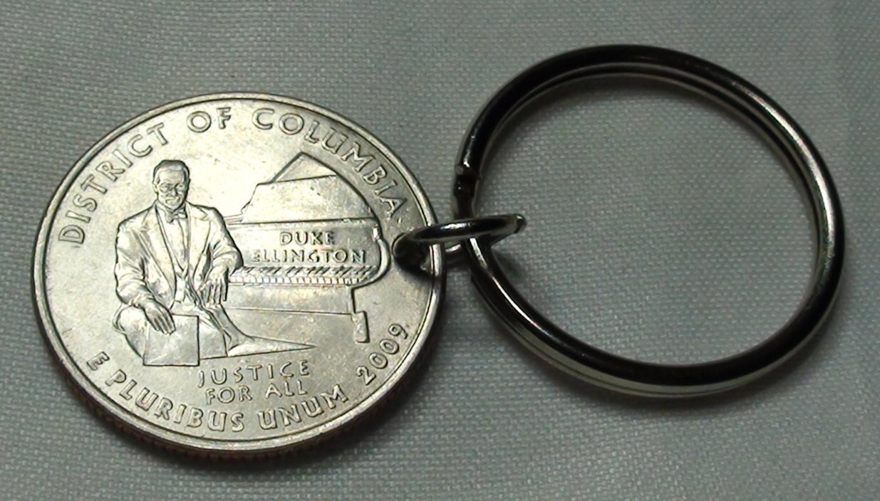 District of Columbia Quarter KEYCHAIN 2009 Quarter Keychain Etsy