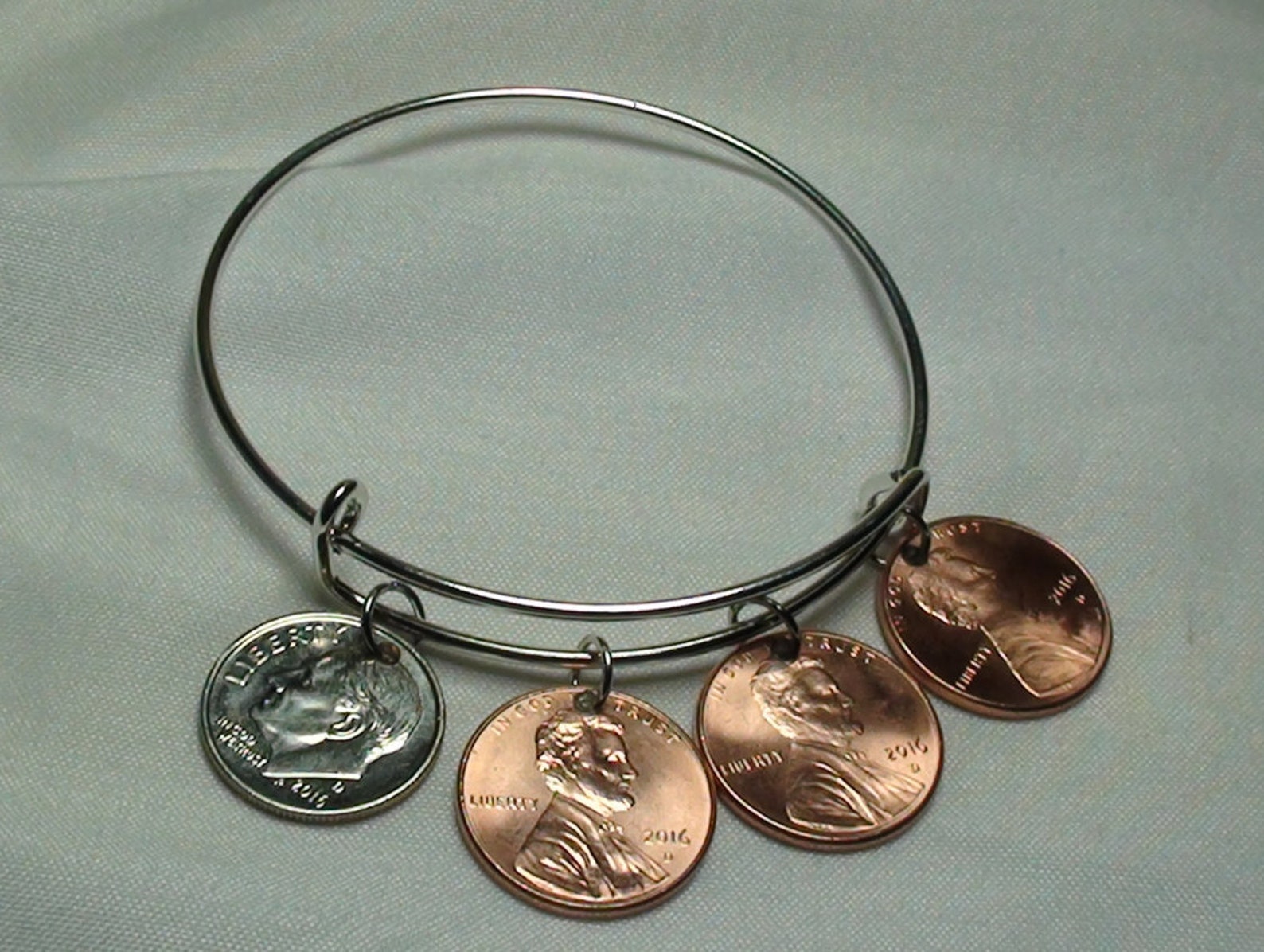 Bangle Bracelet for 13 Year Old Girl With NEW Dime and NEW  Etsy