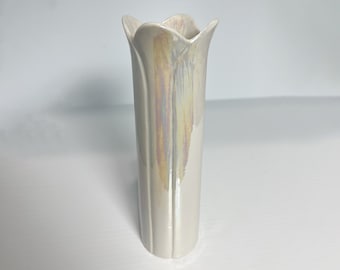 90’s Ceramic Mother of Pearl Luster Vase