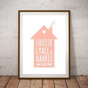 Aangepaste nieuwe home print | Art Print | | voor bestemmingsafdrukken A4 Unframed - Gratis verzending in Nederland