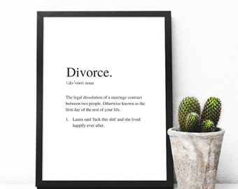 Divorce | Art Print | A4 Unframed - Free Shipping within Australia