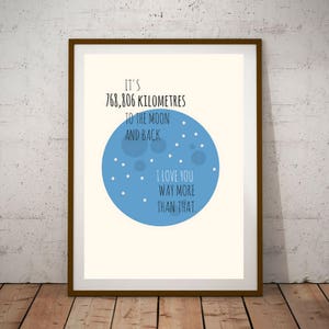 I Love You Way More Than That | Art Print | Destination Print | A4 Unframed - Free Shipping in Australia