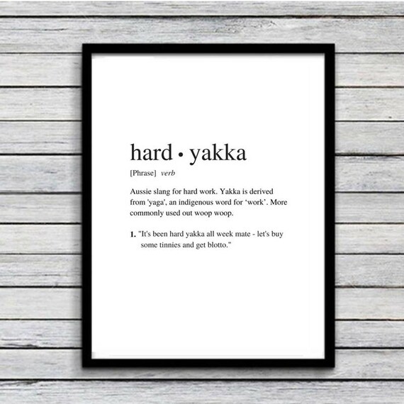 Téléchargement gratuit Images Hard Yakka Art Print Australian Humour Wall Art A4 Etsy le plus cool salutations