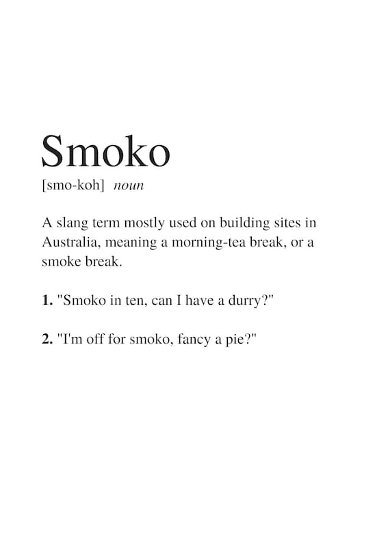 Smoko Art Print