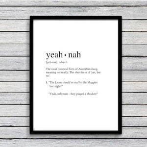 Yeah Nah | Art Print | Australian Humour | Funny Art | A4 Unframed - Free Shipping within Australia