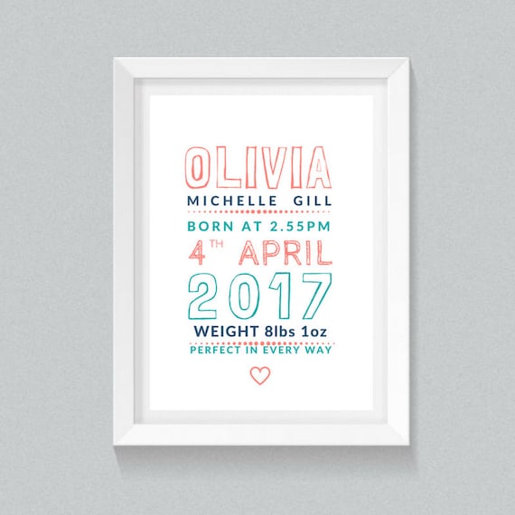 personalised baby print