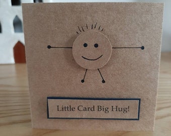 Hug card-love card- anxiety- friendship-isolation card sympathy-mourning-friendship-thinking of you card