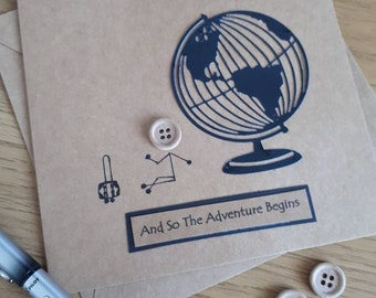 holiday card-Adventure-journey-gap year-student-travels-hand drawn- stickman- bon voyage- greetings