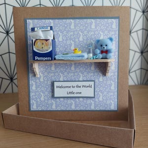 nouvelle carte de naissance- nouveaux parents- baby shower-félicitations à la naissance- family-boxed - personnalisée