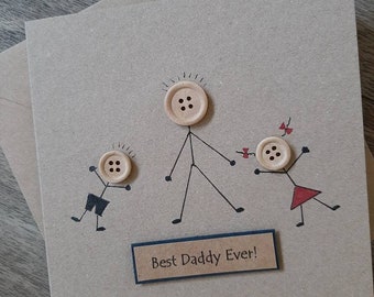 Daddy birthday- dad-stepdad-personalised-card for daddy- happy fathers day-stepfather-dad- birthday card-grandfather-grandad-grampy