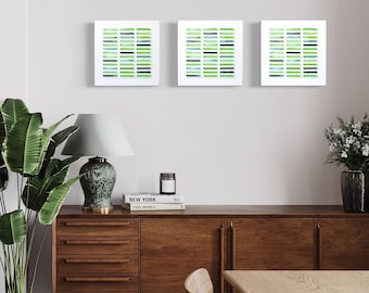 Muurkunst groen gesmolten glas: modern interieur (10 x 10)