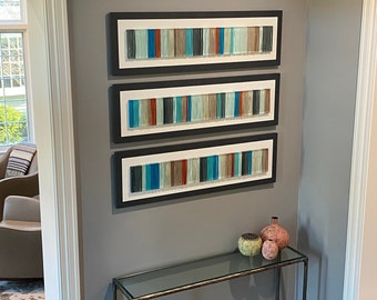 Modern glass art Glass art Fused glass wall art Contemporary glass wall art 3D wall art Wall sculpture Set of three pieces