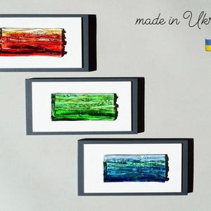 Glass wall art Modern glass art Contemporary glass art Fused glass wall art Living room wall art Office wall art Modern art