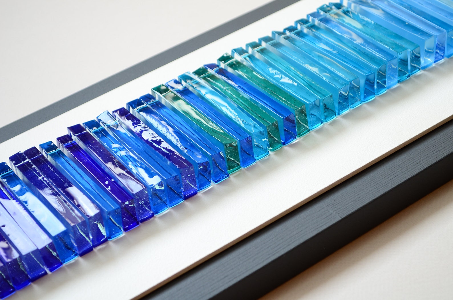 Modern art Vertical wall art Fused glass wall art Abstract Etsy