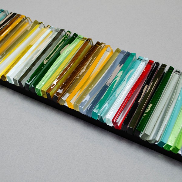 Fused glass wall art Modern glass art 3D wall art Wall sculpture Glass art Living room wall art Office wall art