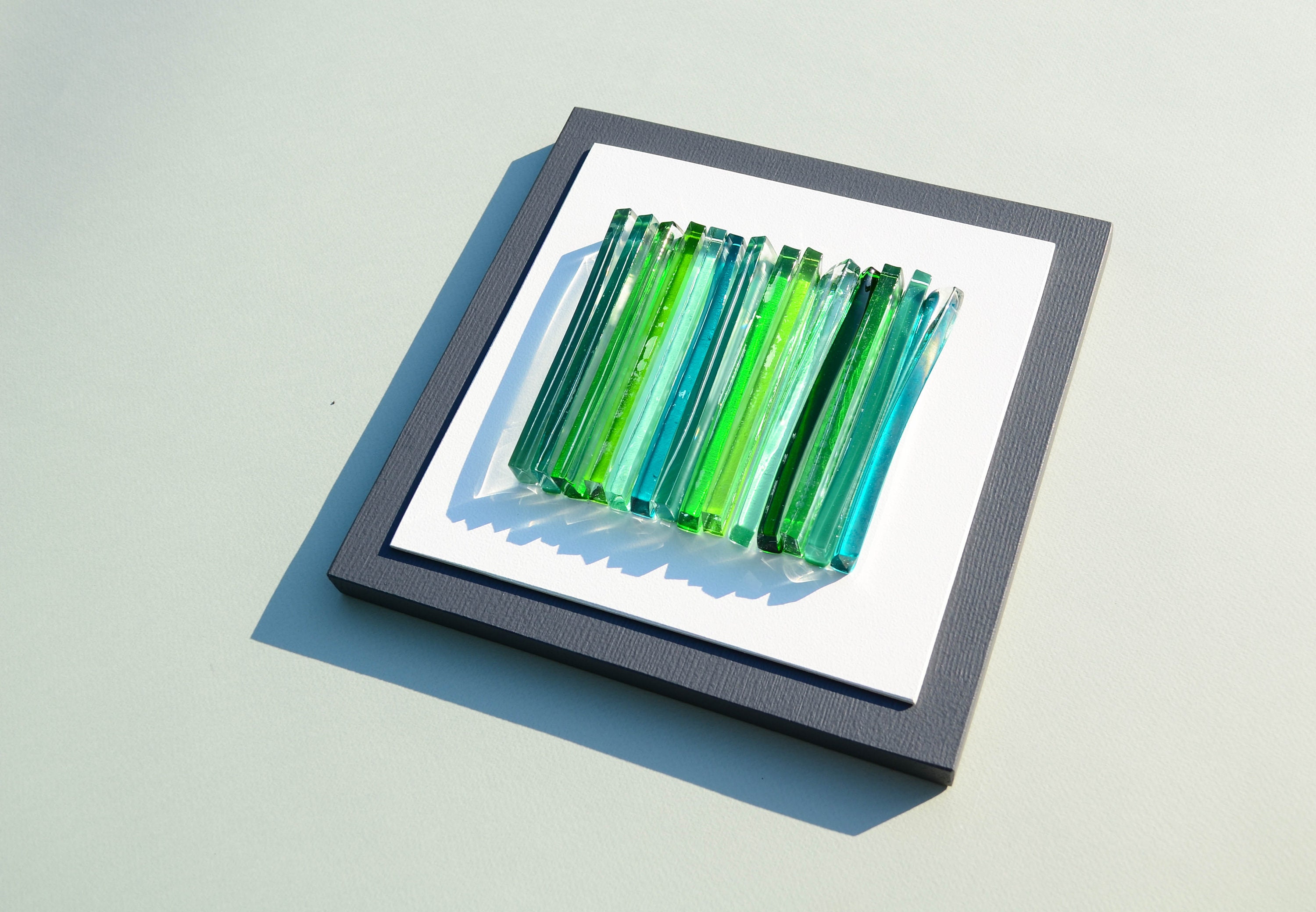 3d Wall Art Wall Sculpture Glass Wall Art Green Art Wall Panel Etsy