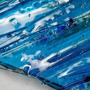 Modern glass art Modern fused glass wall art Contemporary glass art Glass art Coastal wall art Office wall art Wall sculpture