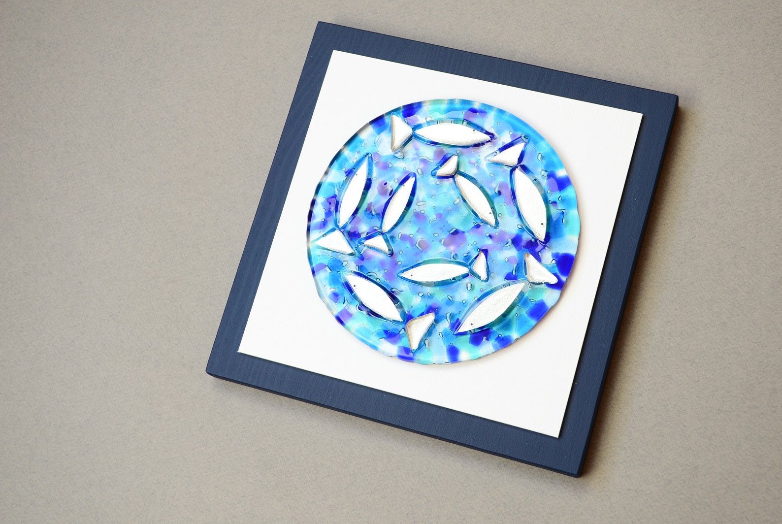 Bathroom Wall Art Glass Art Coastal Decor Ocean Decor Fused - Etsy