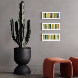 Glass art Modern wall art Fused glass art 3D wall art Modern glass wall art Set of three pieces image 9
