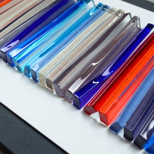 Modern glass art 3D glass wall art Fused glass art Large vertical panel Office wall art Living room wall art Contemporary art Custom request