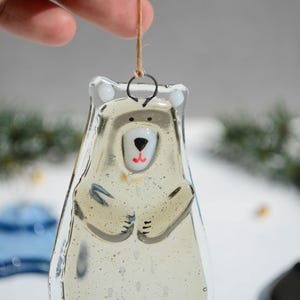 Bär Urlaub Ornamente Urlaub Dekor Weihnachtsschmuck Geschmolzenes Glas Ornamente Glasverzierungen Weihnachtsgeschenke Personalisierte Verzierungen