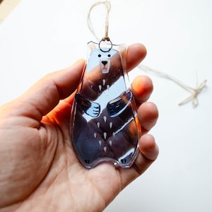 Bear Holiday ornaments Holiday decor Christmas decorations Fused glass ornaments Glass ornaments Christmas gifts Personalised ornaments image 19