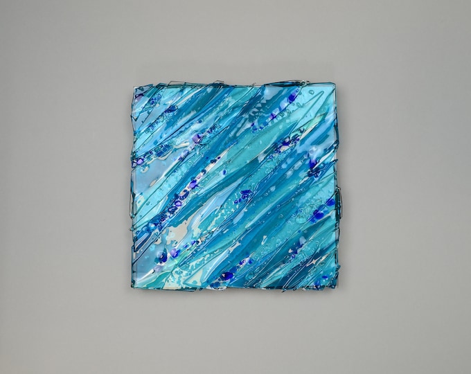 Modern Glass Art Modern Fused Glass Wall Art Contemporary Etsy