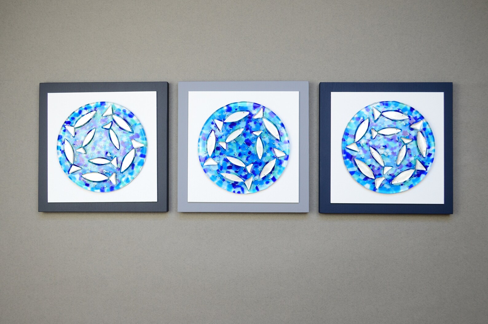 Bathroom Wall Art Glass Art Coastal Decor Ocean Decor Fused - Etsy