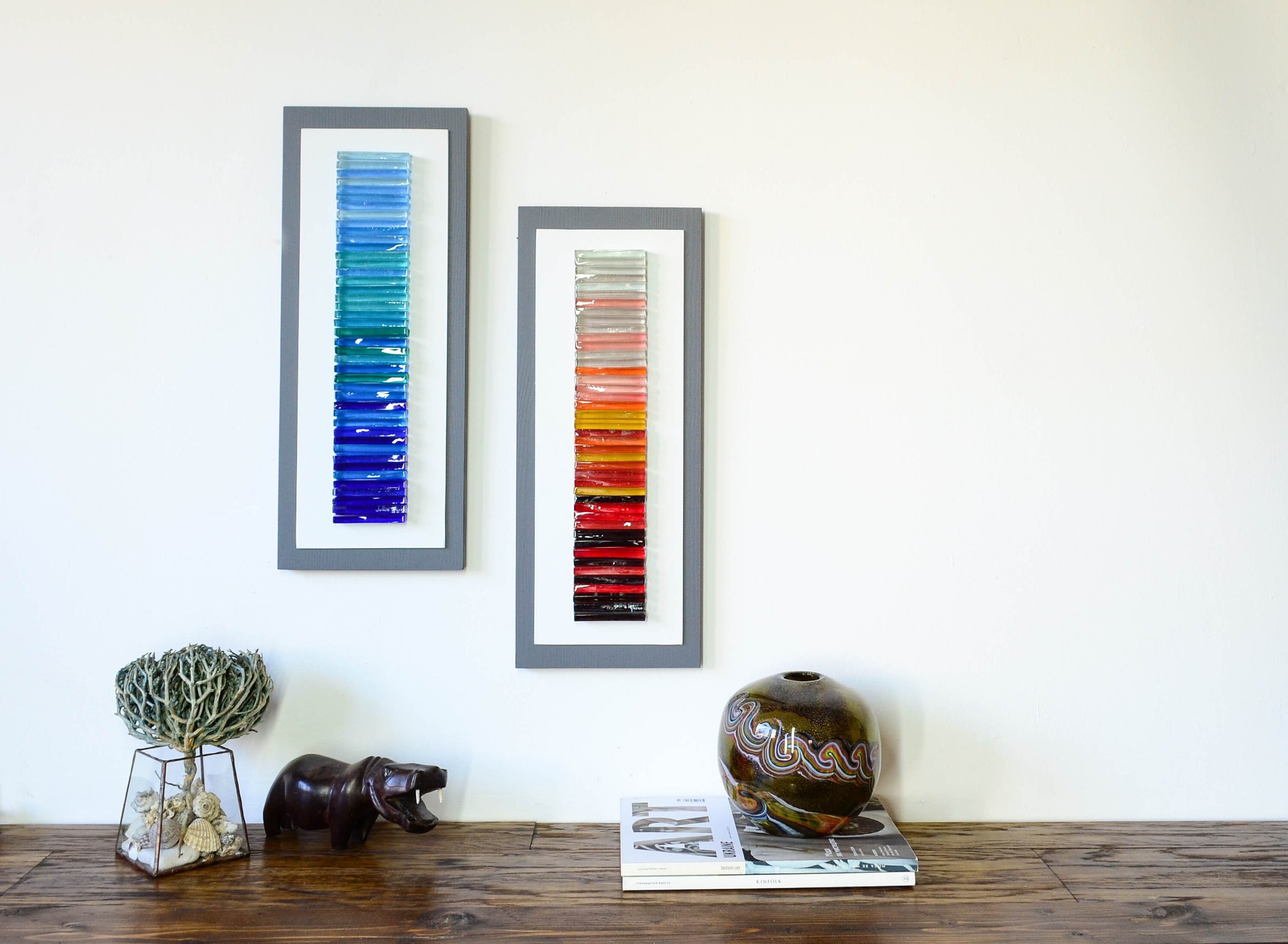 3D wall art Wall sculpture Glass art Modern art Fused glass Etsy