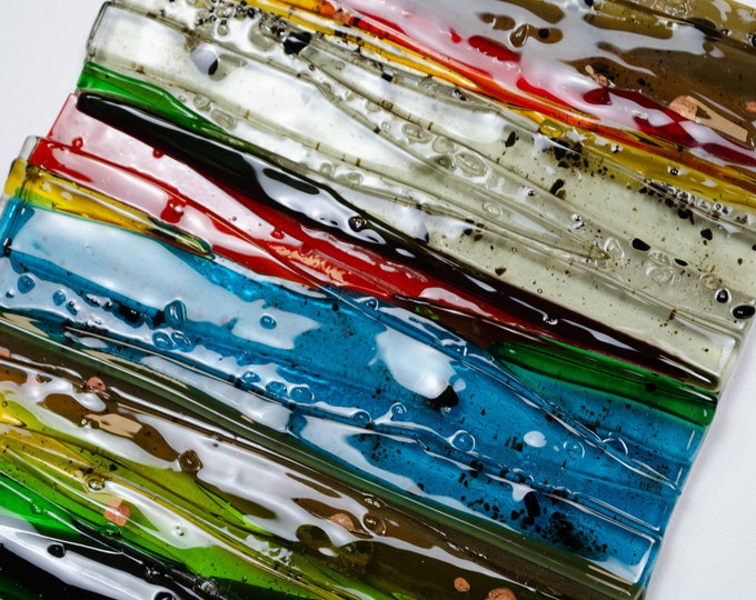 Fused Glass Wall Art Glass Wall Art Modern Glass Art Living Room Wall