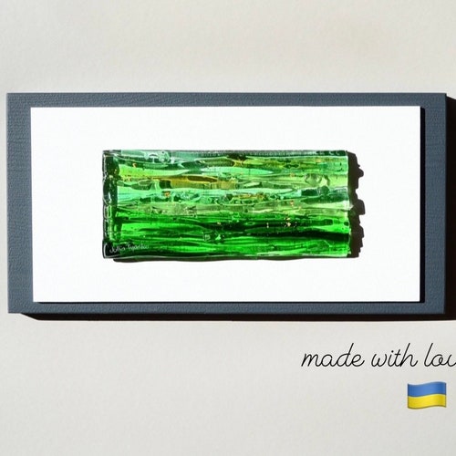 Glass Art Green Wall Art Fused Glass Wall Art Office Wall Art Etsy UK