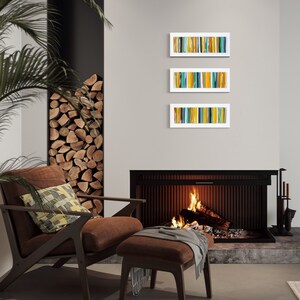 Glass art Modern wall art Fused glass art 3D wall art Modern glass wall art Set of three pieces image 8